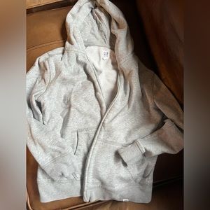 Gap Zip up fleece Boys fleece lined sweatshirt Gray